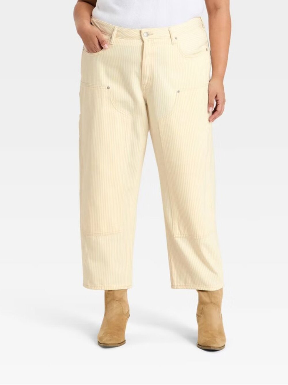 Women's Mid-Rise Painter Boyfriend Jeans - Universal Thread Khaki 16